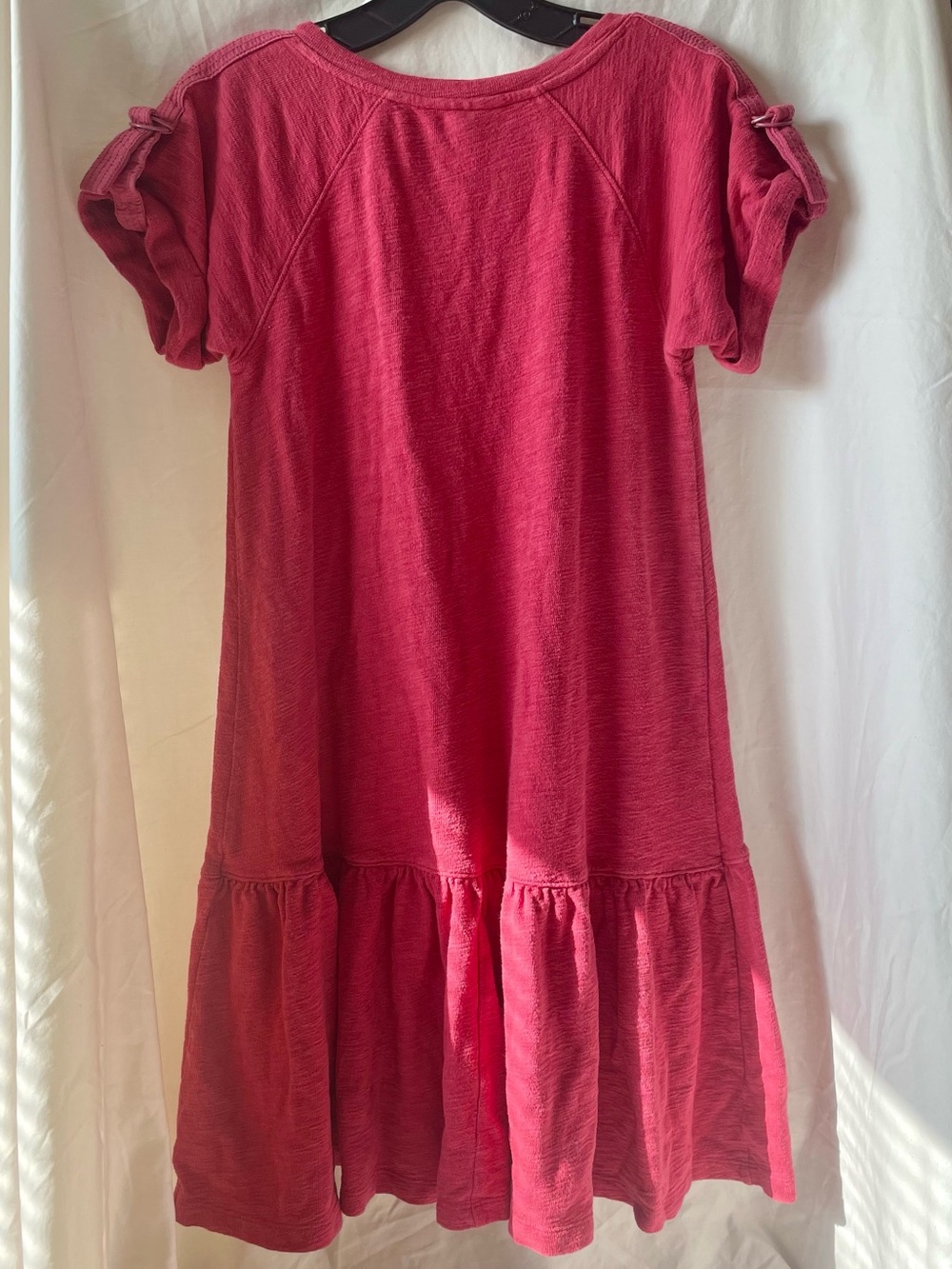 Anthropologie Red Short Sleeve Tiered Dress - Picture 3 of 7